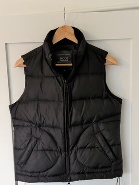 Jacob Connextion Black Puffer Vest small - 70% Down 30% Feather
